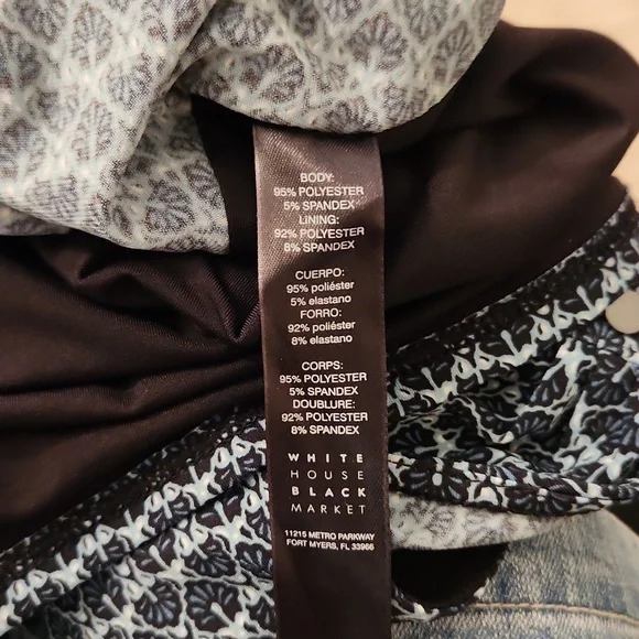 NWT WHBM Sleeveless Blue Printed Surplice Shell Size XXSP - Picture 7 of 9